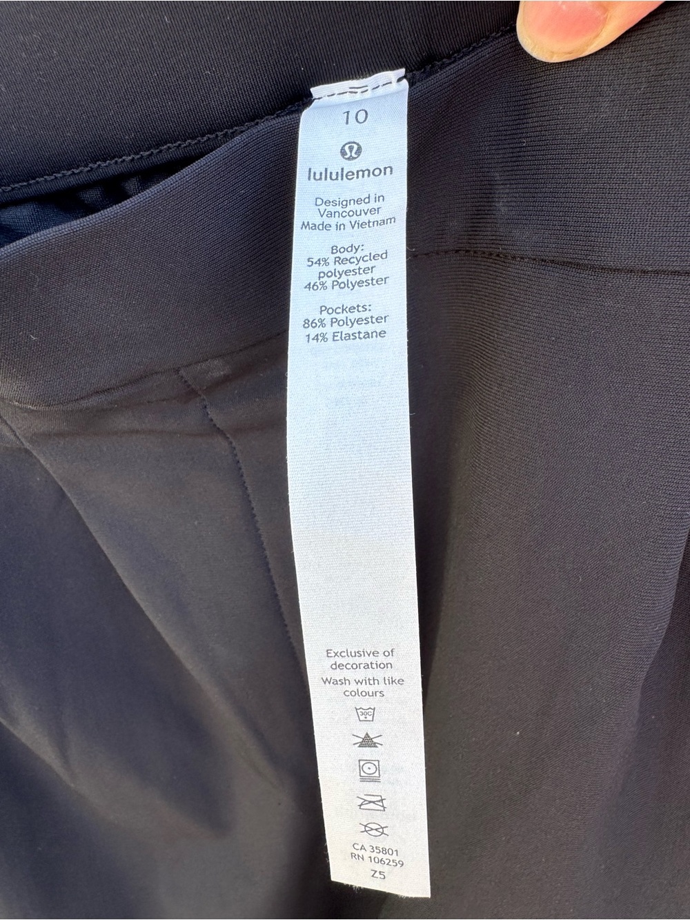 Lululemon Essential High-Rise Trouser - Black - 10 - Picture 8 of 9